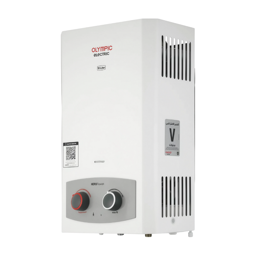 _سخان مياه غاز أوليمبيك إلكتريك — ١٠ لتر بمدخنة — شاشة ديجيتال — غاز مسال — أبيض 945105580 (1) _سخان مياه غاز أوليمبيك إلكتريك — ١٠ لتر بمدخنة — شاشة ديجيتال — غاز مسال — أبيض 945105580 (1)