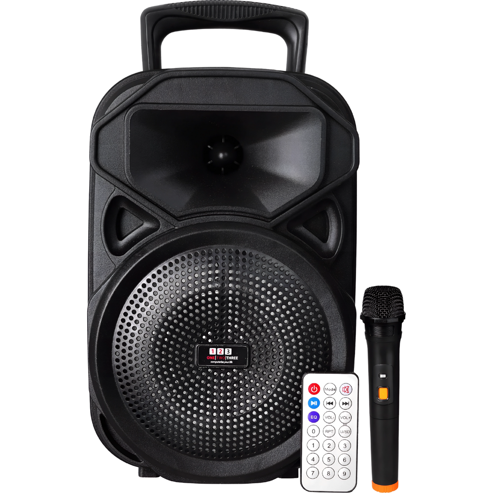 سماعة One Two Three TL-6121 لاسلكية محمولة – بلوتوث – مزودة بميكروفون – صوت نقي – أسود (1) سماعة One Two Three TL-6121 لاسلكية محمولة – بلوتوث – مزودة بميكروفون – صوت نقي – أسود