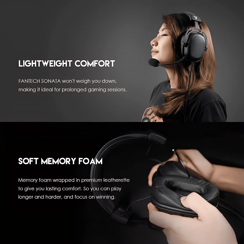 سماعة رأس FANTECH متعددة المنصات للألعاب – صوت ستيريو نقي وميكروفون احترافي – SONATA MH90 (3) سماعة رأس FANTECH متعددة المنصات للألعاب – صوت ستيريو نقي وميكروفون احترافي – SONATA MH90