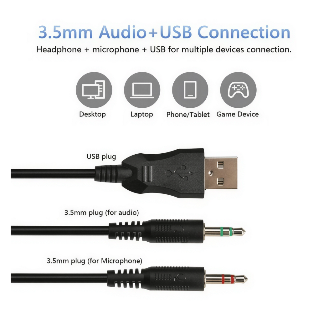 سماعة رأس Xtrike Me للألعاب – صوت محيطي قوي – موصل 3.5×2 + USB – GH-511 (3) سماعة رأس Xtrike Me للألعاب – صوت محيطي قوي – موصل 3.5×2 + USB – GH-511