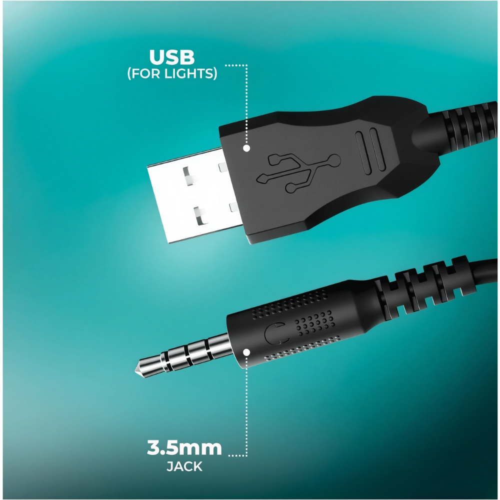 سماعة رأس للألعاب جِيدِل JEDEL GH-558 – صوت محيطي 5.1 – اتصال USB – إضاءة RGB (3)
