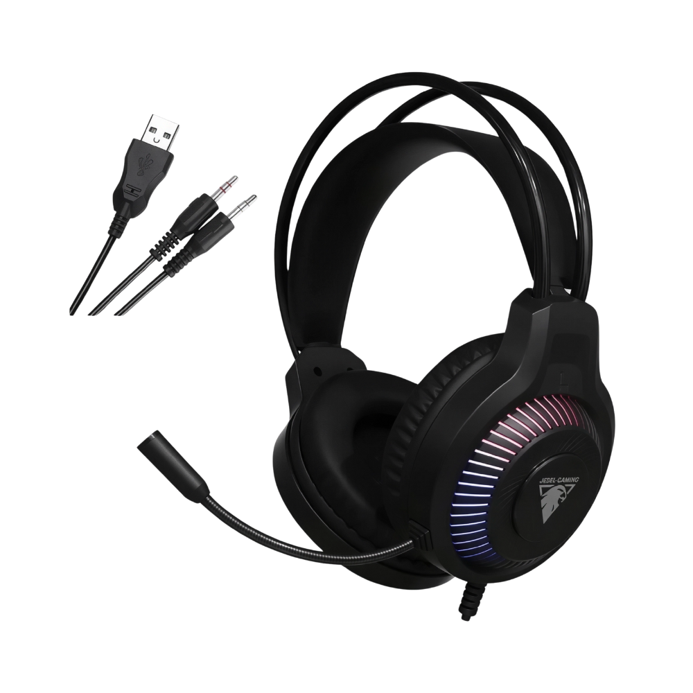 سماعة رأس للألعاب جِيدِل JEDEL GH-558 – صوت محيطي 5.1 – اتصال USB – إضاءة RGB سماعة رأس للألعاب جِيدِل JEDEL GH-558 – صوت محيطي 5.1 – اتصال USB – إضاءة RGB