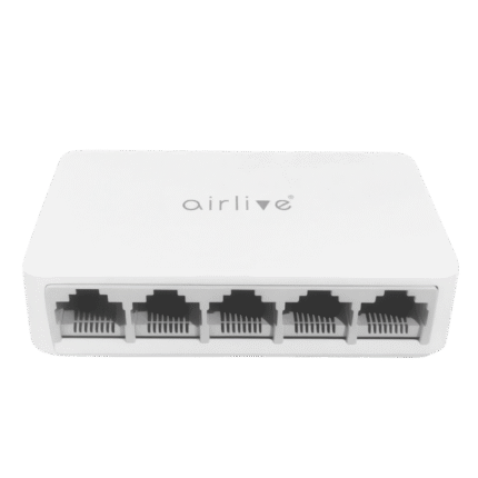 سويتش شبكات AirLive 10/100/1000 ميجابت – 5 منافذ جيجابت إيثرنت – أداء عالي السرعة – Live-5GT