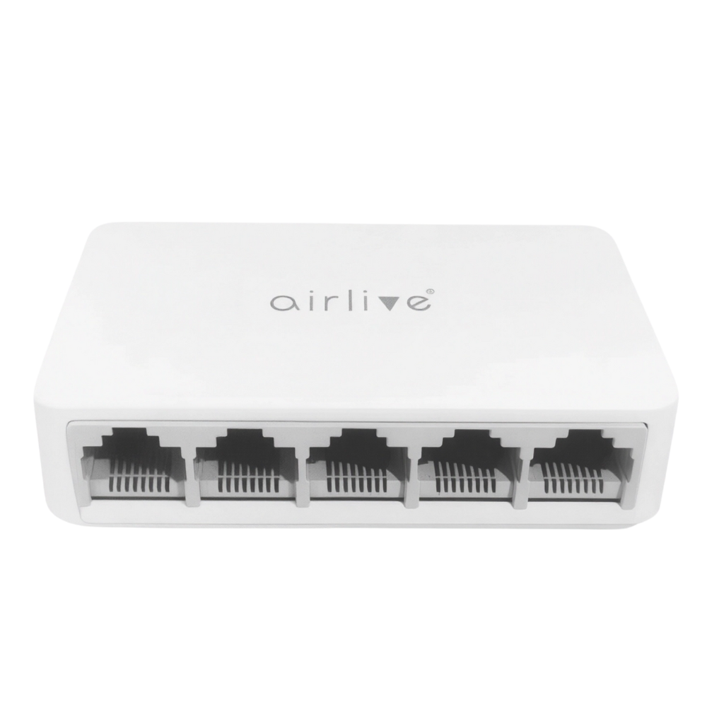 سويتش شبكات AirLive _101001000_ ميجابت – _5_ منافذ جيجابت إيثرنت – أداء عالي السرعة – Live-5GT سويتش شبكات AirLive 10/100/1000 ميجابت – 5 منافذ جيجابت إيثرنت – أداء عالي السرعة – Live-5GT