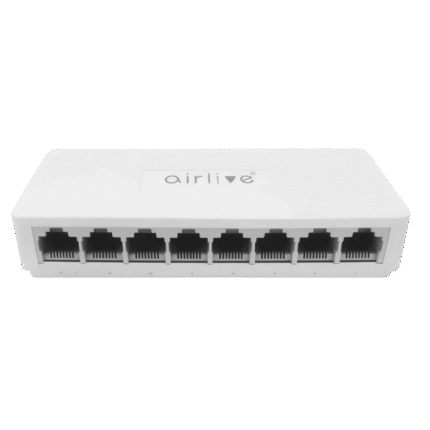 سويتش شبكات AirLive 10/100/1000 ميجابت – 8 منافذ جيجابت إيثرنت – أداء فائق السرعة – Live-8GT