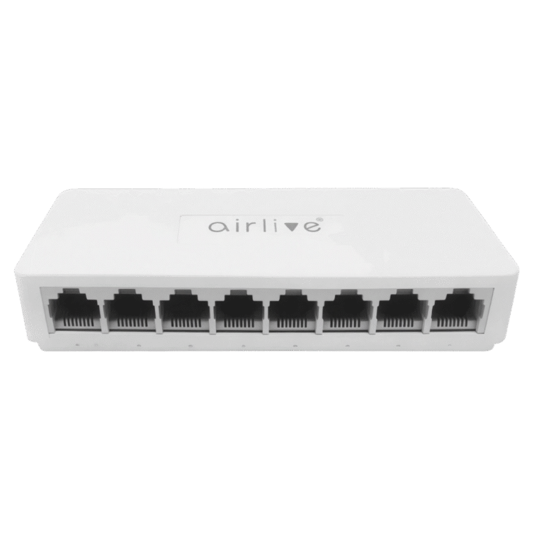 سويتش شبكات AirLive ‎10/100/1000‎ ميجابت – ‎8‎ منافذ جيجابت إيثرنت – أداء فائق السرعة – Live-8GT