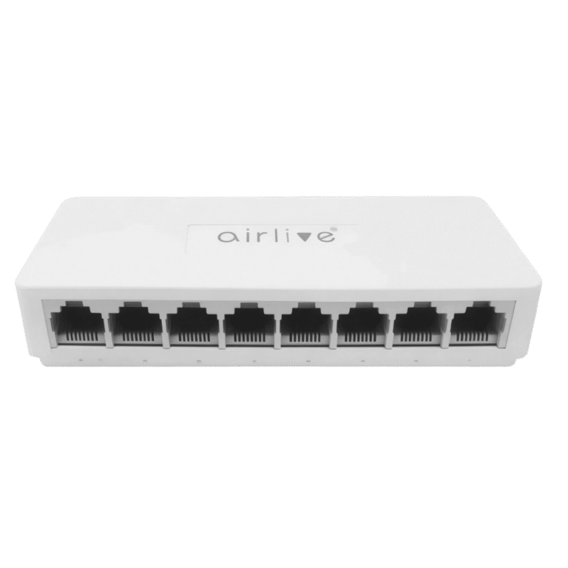 سويتش شبكات AirLive 10/100/1000 ميجابت – 8 منافذ جيجابت إيثرنت – أداء فائق السرعة – Live-8GT