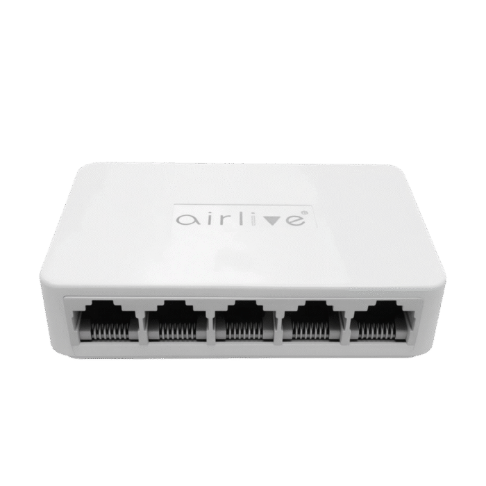سويتش شبكات AirLive بسرعة ‎10/100‎ ميجابت – ‎5‎ منافذ إيثرنت – أداء مستقر وسهل الاستخدام – Live-5E