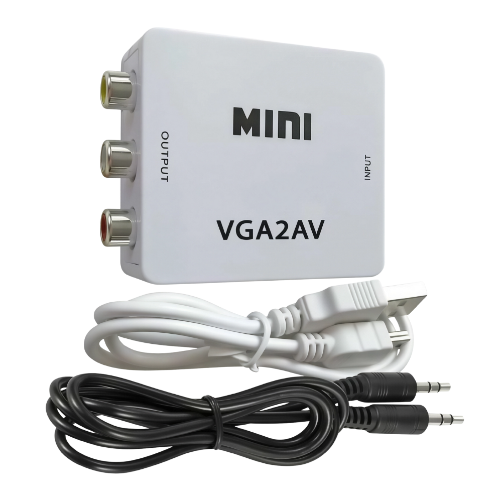 صندوق كبير لتحويل VGA إلى AV محول فيديو احترافي صندوق كبير لتحويل VGA إلى AV محول فيديو احترافي