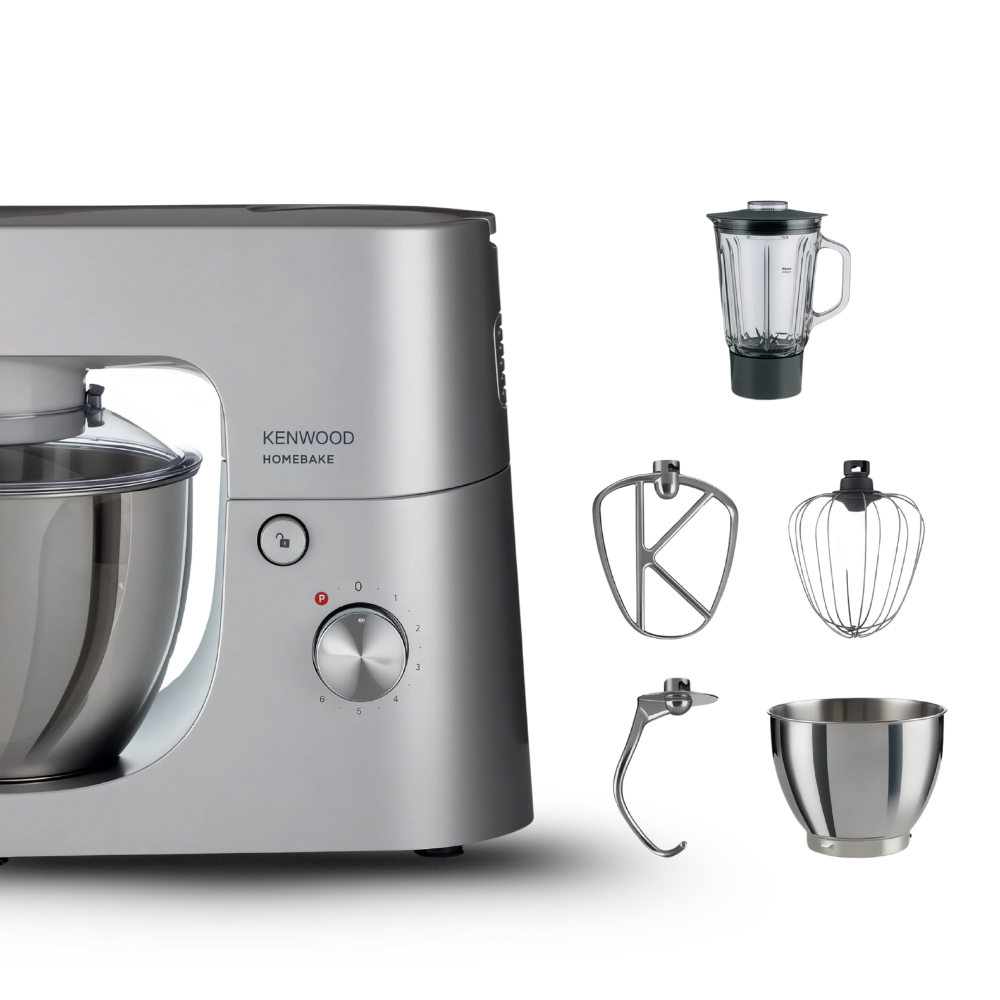 عجان وخلاط كينوود HomeBake – قدرة ١٠٠٠ وات – وعاء عميق من الستانلس – KHH01.120SI (2)