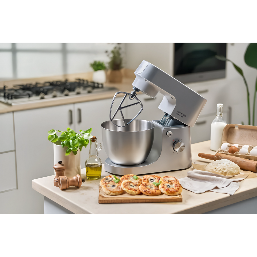 عجان وخلاط كينوود HomeBake – قدرة ١٠٠٠ وات – وعاء عميق من الستانلس – KHH01.120SI (5)