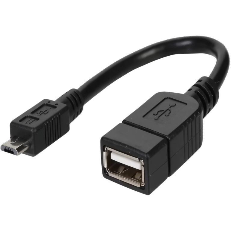 _كابل 5 سنون إلى USB F صغير – جودة عالية لنقل البيانات والشحن – تصميم متين ومتوافق مع الأجهزة الإلكترونية