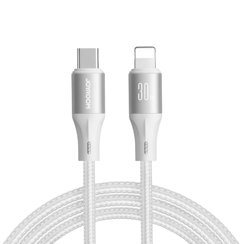 كابل جوي روم USB-A إلى Lightning – تيار ٣ أمبير بطول ١.٢ متر S-A14 كابل جوي روم USB-A إلى Lightning – تيار ٣ أمبير بطول ١.٢ متر S-A14