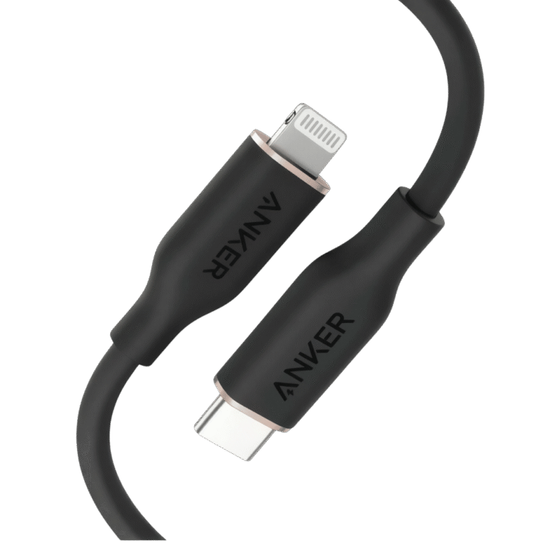 _كابل شحن Anker Powerline III Flow USB-C إلى Lightning بطول _0.9_ متر – أسود – متانة ومرونة فائقة (A8662P11)