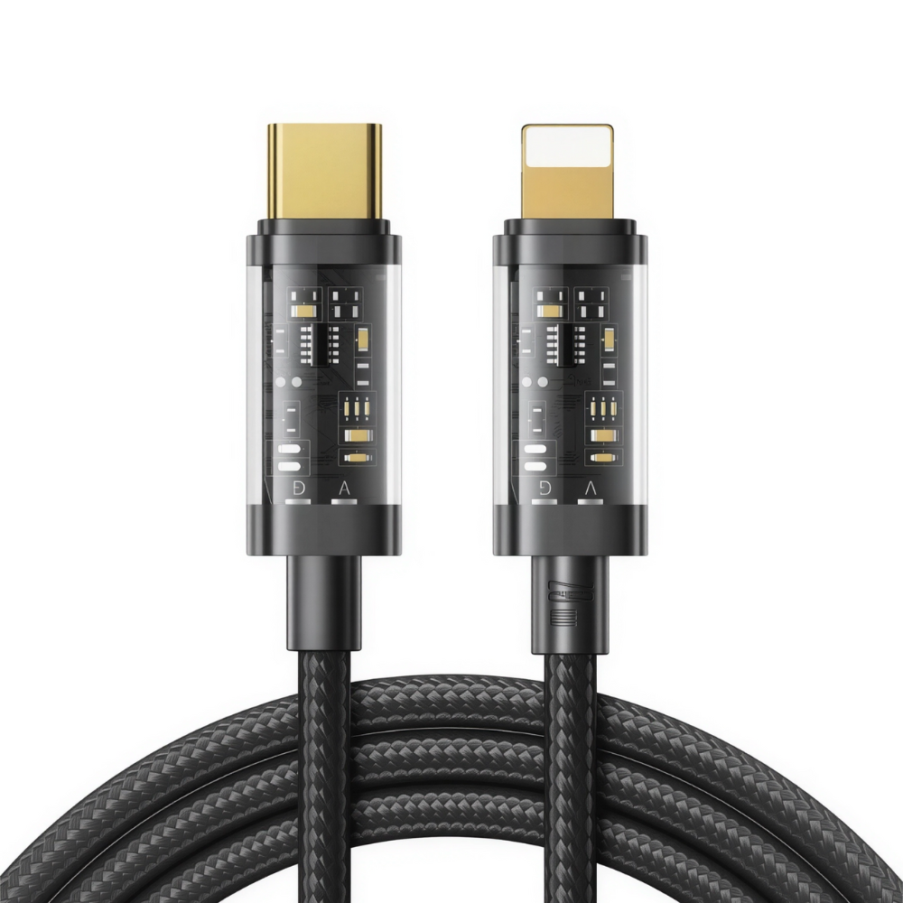 كابل شحن جوي روم Type-C إلى Lightning – قدرة ٢٠ واط طول ١.٢ متر – أسود (S-CL020A12) كابل شحن جوي روم Type-C إلى Lightning – قدرة ٢٠ واط طول ١.٢ متر – أسود (S-CL020A12)