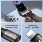 كابل شحن سريع جوي روم لايت سبيد Type-C إلى Lightning – ٣٠ واط 1.2 متر – أسود (S-A25) (1)