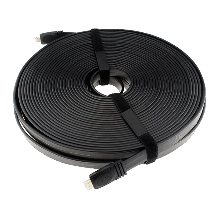كابل لافا HDMI فلات بطول _30_ متر – دقة _4K_ فائقة – صوت وصورة بجودة احترافية