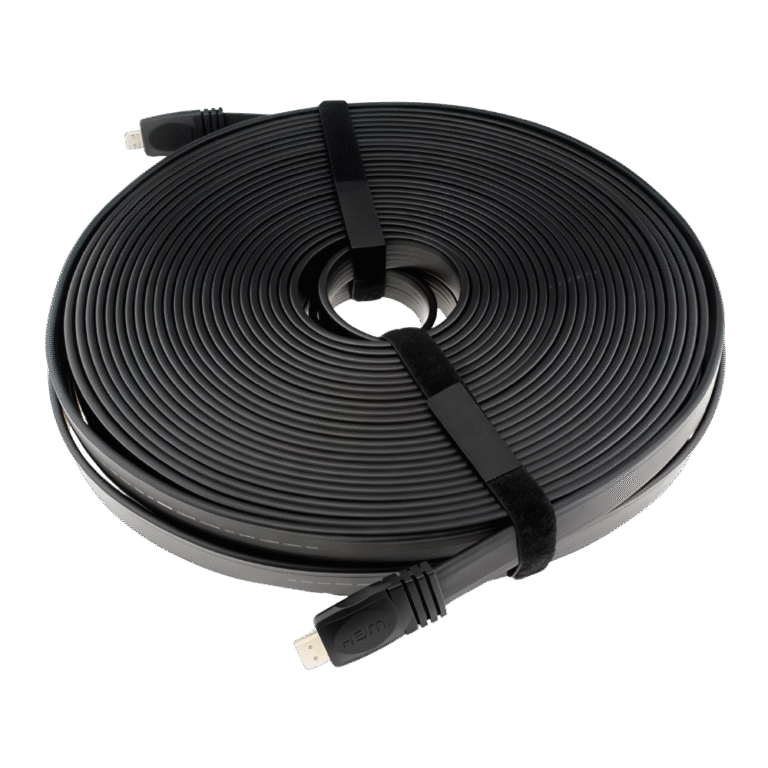 كابل لافا HDMI فلات بطول _30_ متر – دقة _4K_ فائقة – صوت وصورة بجودة احترافية