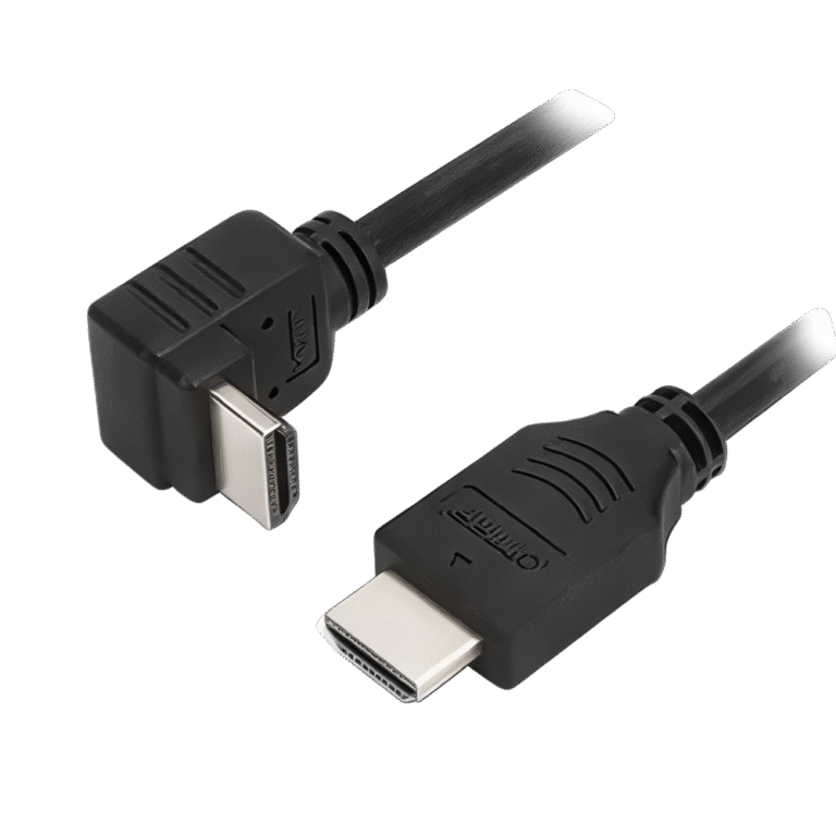 كابل لافا HDMI مسطّح بطول ١.٥ متر – دقّة _4K_ – تصميم زاوية حرف L لسهولة التوصيل