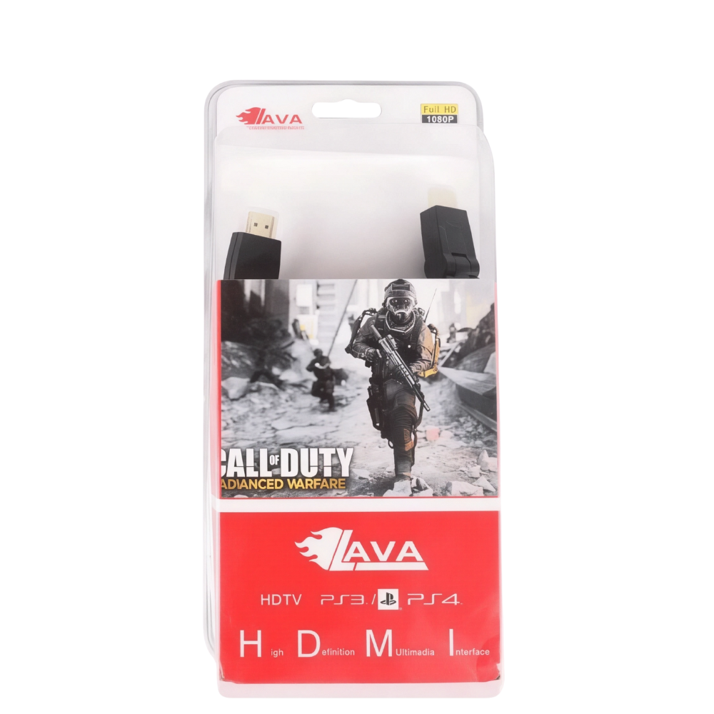 كابل لافا _HDMI_ _ Flat_ بطول _١٫٥ متر_ – إصدار _Call of Duty_ بتغليف بلاستيكي كابل لافا _HDMI_ _ Flat_ بطول _١٫٥ متر_ – إصدار _Call of Duty_ بتغليف بلاستيكي