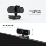 كاميرا ويب Fantech رباعية الوضوح 2K مع ميكروفون مدمج – تصوير احترافي للبث والاجتماعات – C30 Luminous