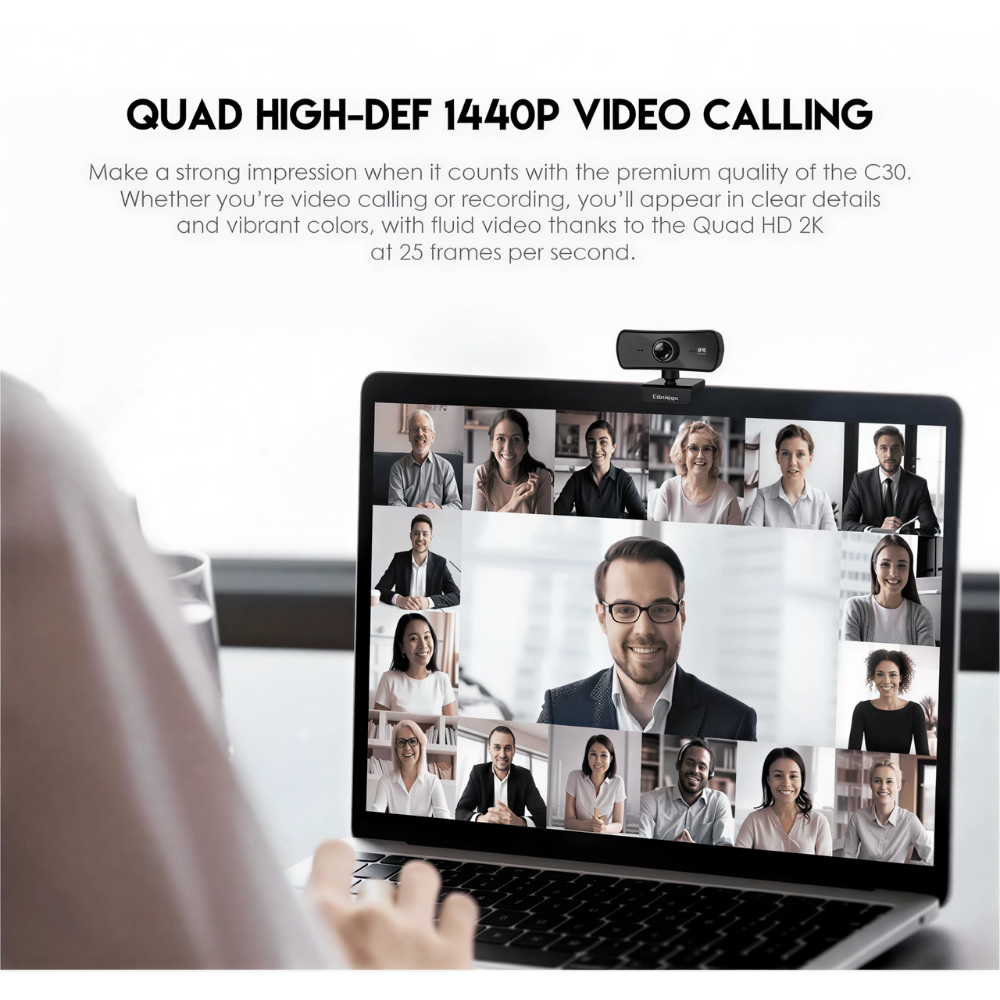 كاميرا ويب Fantech رباعية الوضوح 2K مع ميكروفون مدمج – تصوير احترافي للبث والاجتماعات – C30 Luminous (3) كاميرا ويب Fantech رباعية الوضوح 2K مع ميكروفون مدمج – تصوير احترافي للبث والاجتماعات – C30 Luminous