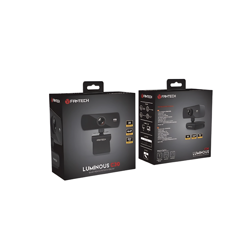 كاميرا ويب Fantech رباعية الوضوح 2K مع ميكروفون مدمج – تصوير احترافي للبث والاجتماعات – C30 Luminous (4) كاميرا ويب Fantech رباعية الوضوح 2K مع ميكروفون مدمج – تصوير احترافي للبث والاجتماعات – C30 Luminous