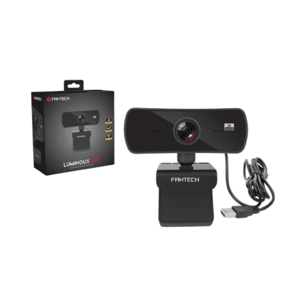 كاميرا ويب Fantech رباعية الوضوح 2K مع ميكروفون مدمج – تصوير احترافي للبث والاجتماعات – C30 Luminous