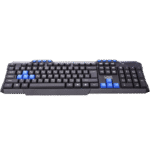 كيبورد وماوس لاسلكي لافا متعدد الوسائط – مقاوم للماء – تصميم مريح – أسود و أزرق (ST-300) (2)