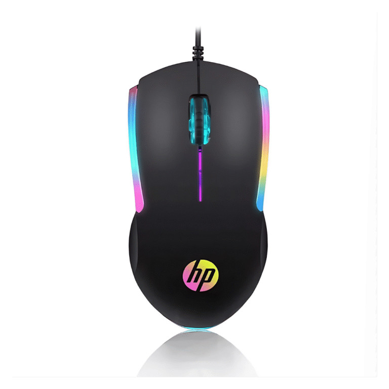 _ماوس ألعاب سلكي HP مزود بـ7 أضواء LED ملونة – تصميم مريح ودقة عالية (M160)