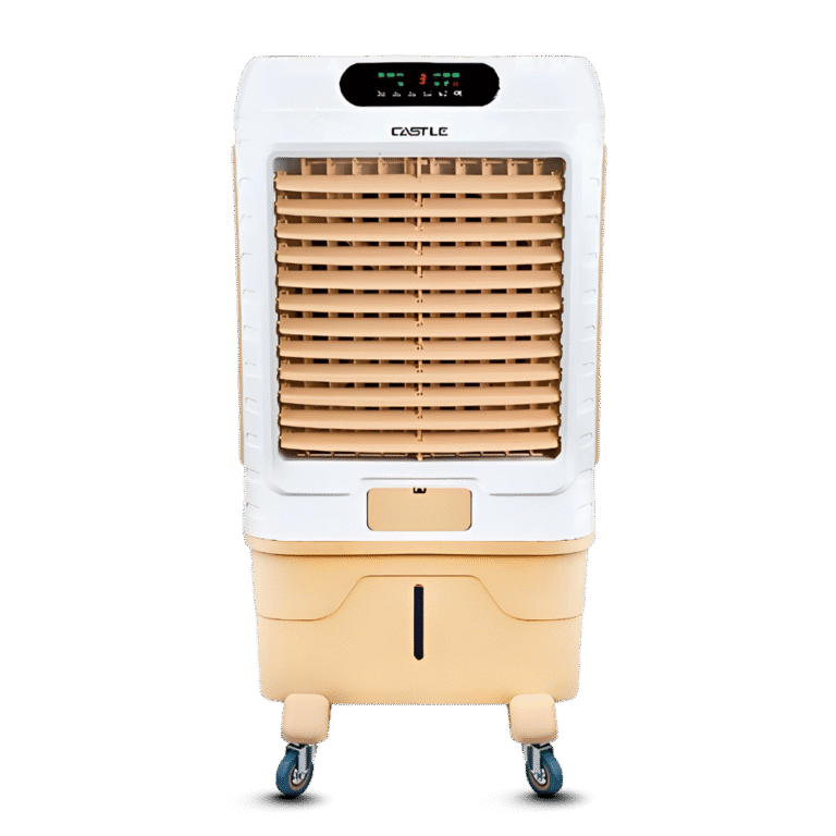 مبرد هواء كاسل ديچيتال، ٣ سرعات، سعة ٦٥ لتر، لون أبيض × بيج (AC1065TR)