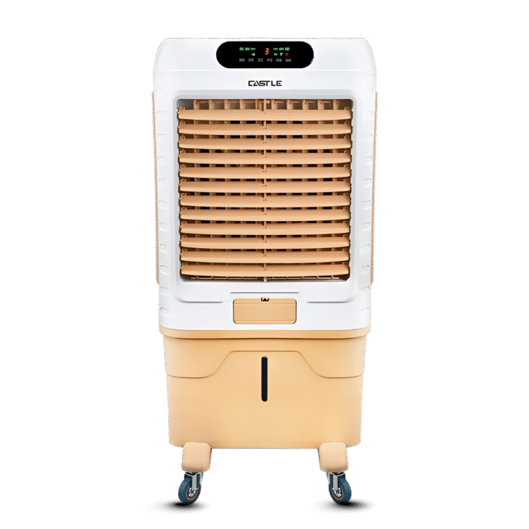 مبرد هواء كاسل ديچيتال، ٣ سرعات، سعة ٨٥ لتر، لون أبيض × بيج (AC1085TR)