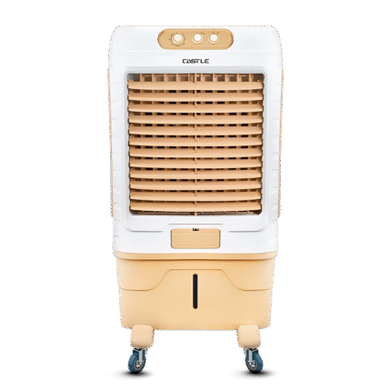 مبرد هواء كاسل، ٣ سرعات، سعة ٨٥ لتر، لون أبيض × بيج (AC1085)