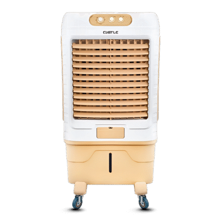 مبرد هواء كاسل، ٣ سرعات، سعة ٦٥ لتر، لون أبيض × بيج (AC1065)