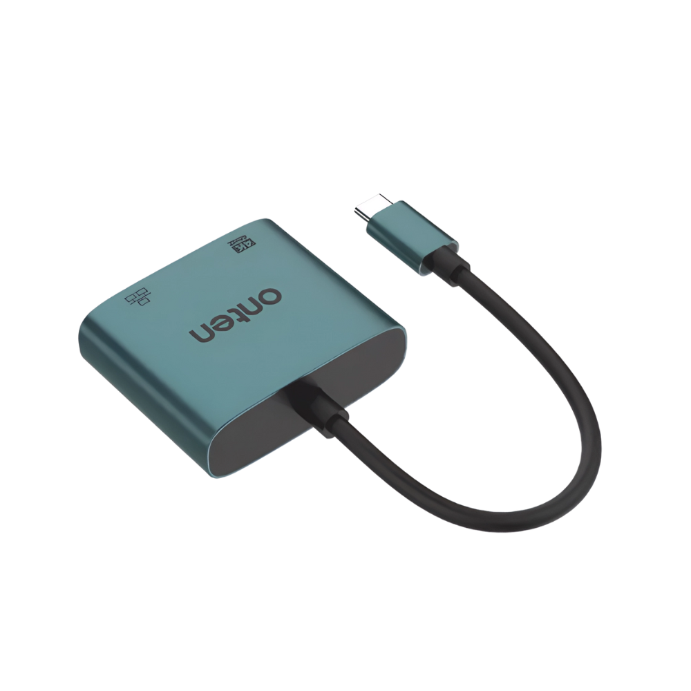 _محول Onten Hub 2 في 1 من النوع C إلى HDMI 4K + منفذ شبكة RJ45 بسرعة (OTN-UC288) (2) _محول Onten Hub 2 في 1 من النوع C إلى HDMI 4K + منفذ شبكة RJ45 بسرعة (OTN-UC288) (2)