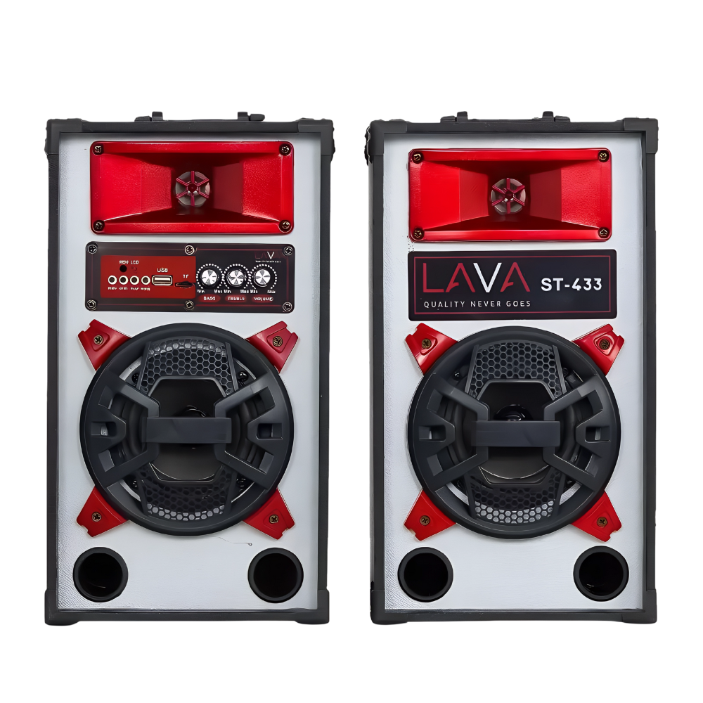 مكبر صوت لافا Lava ST-433 بلوتوث – سبيكر محمول – صوت قوي وواضح – تصميم أنيق مكبر صوت لافا Lava ST-433 بلوتوث – سبيكر محمول – صوت قوي وواضح – تصميم أنيق