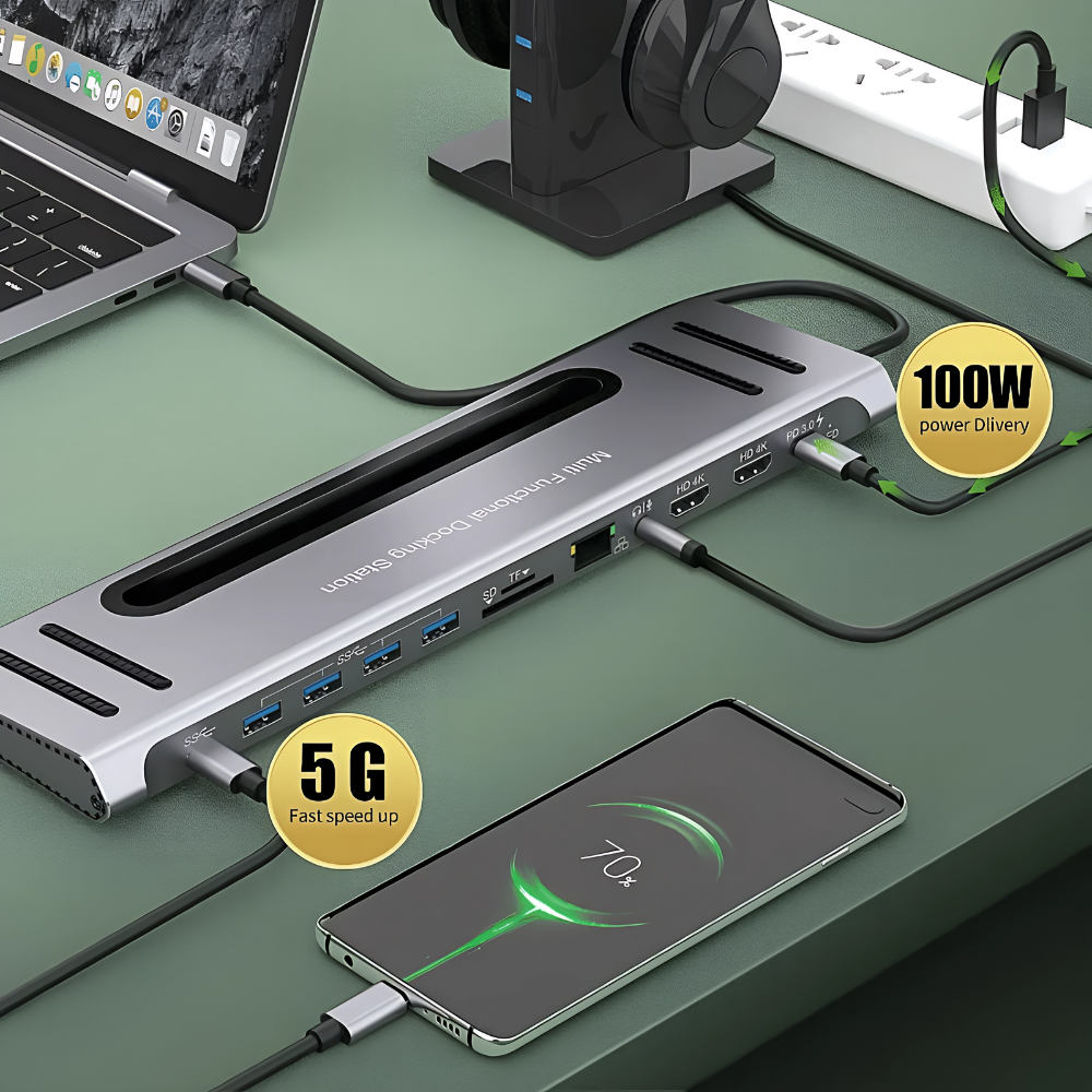 _موزع Onten Hub 5×1 من النوع C إلى HDMI مزدوج 4K + منفذي USB 2.0 + PD شحن سريع (OTN-UC126) (4) _موزع Onten Hub 5×1 من النوع C إلى HDMI مزدوج 4K + منفذي USB 2.0 + PD شحن سريع (OTN-UC126) (4)