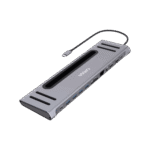_موزع ونتن Hub 12×1 من النوع C – HDMI 4K×2 + منافذ USB 3.0×4 + PD + SDTF + LAN وصوت OTN-9199