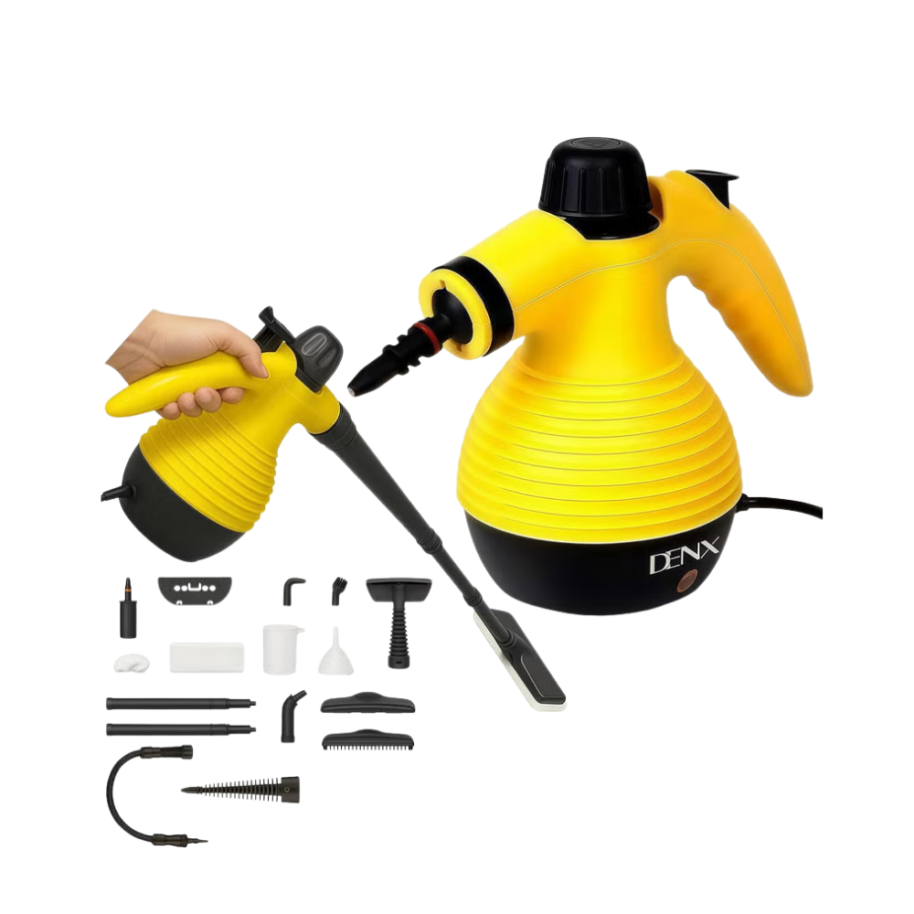 DENX DX2911 Handheld Steam Cleaner — 1200W — 300kPa High Pressure — 350ml Tank — 14-in-1 Multi-Purpose
