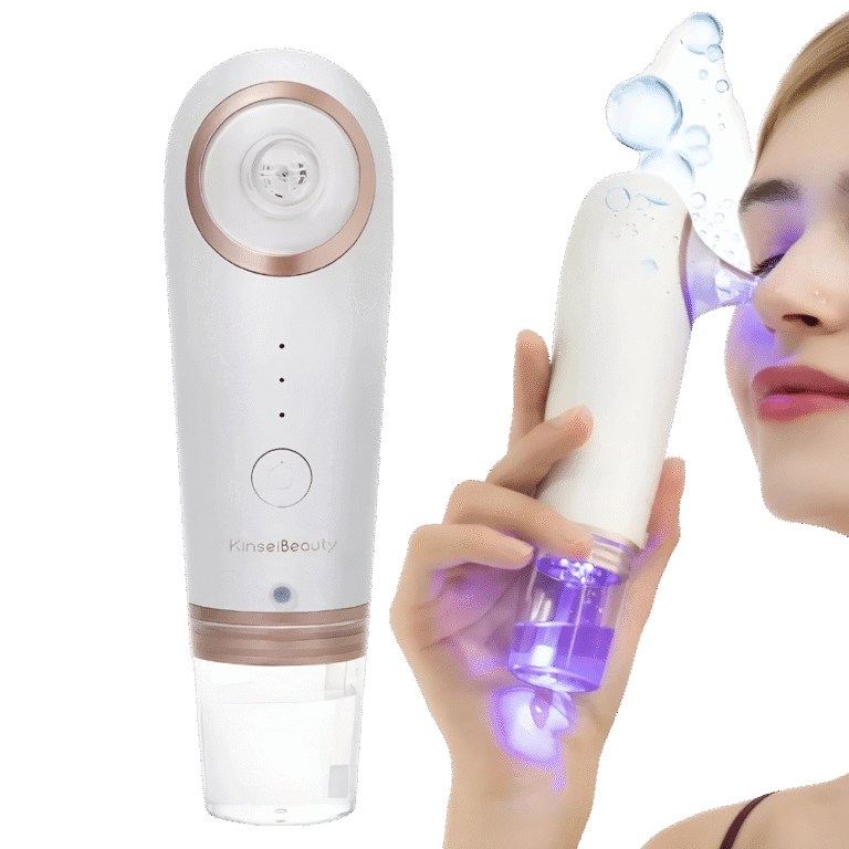 جهاز شفط وإزالة الرؤوس السوداء من كينسي بيوتي – منظف مسام كهربائي – مع 4 رؤوس شفط