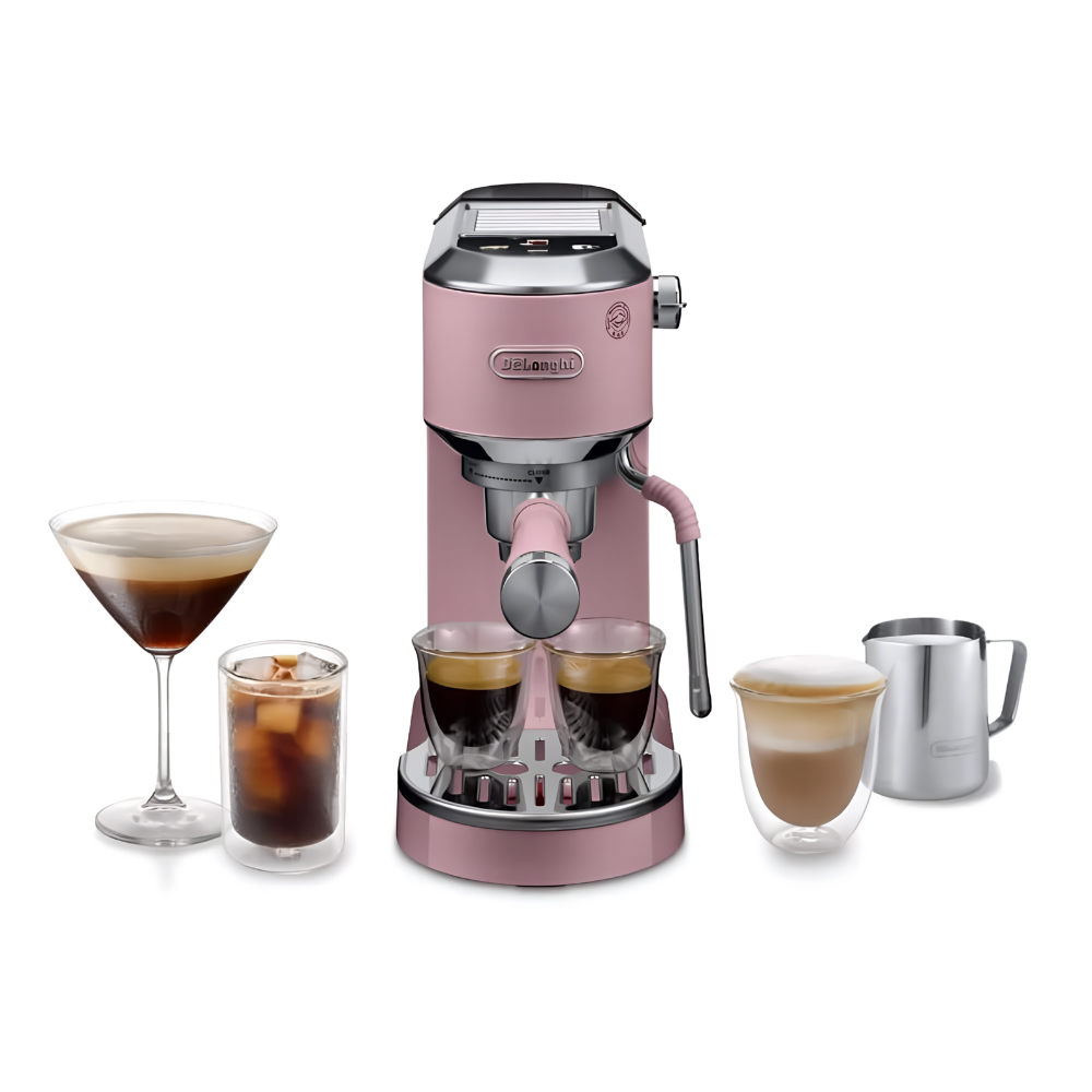 ديلونجي ماكينة قهوة باريستا ديو ديديكا – اسبريسو بمضخة ومشروب بارد، يدوية مع بخار لاتيه -بينك– EC890 ديلونجي-ماكينة-قهوة-باريستا-ديو-ديديكا-–-اسبريسو-بمضخة-ومشروب-بارد،-يدوية-مع-بخار-لاتيه-بينك–-EC890