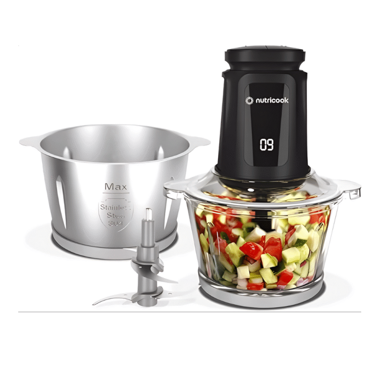 مفرمة وخلاط نوتريكوك NC-CH2000 — سعتان ٢ لتر + ٢ لتر، قوة ٥٠٠ واط، سرعتان، لون أسود