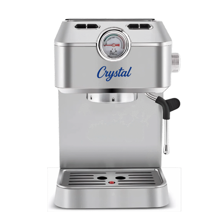 ماكينة صنع رغوة الحليب كوفي آرت من كريستال – ضغط 20 بار – لتحضير الإسبريسو – سعة 1.5لتر – موديل 6101