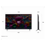 شاشة إل جي 55 بوصة سمارت 4K – ريموت عادي – موديل LG 55UA84006LB