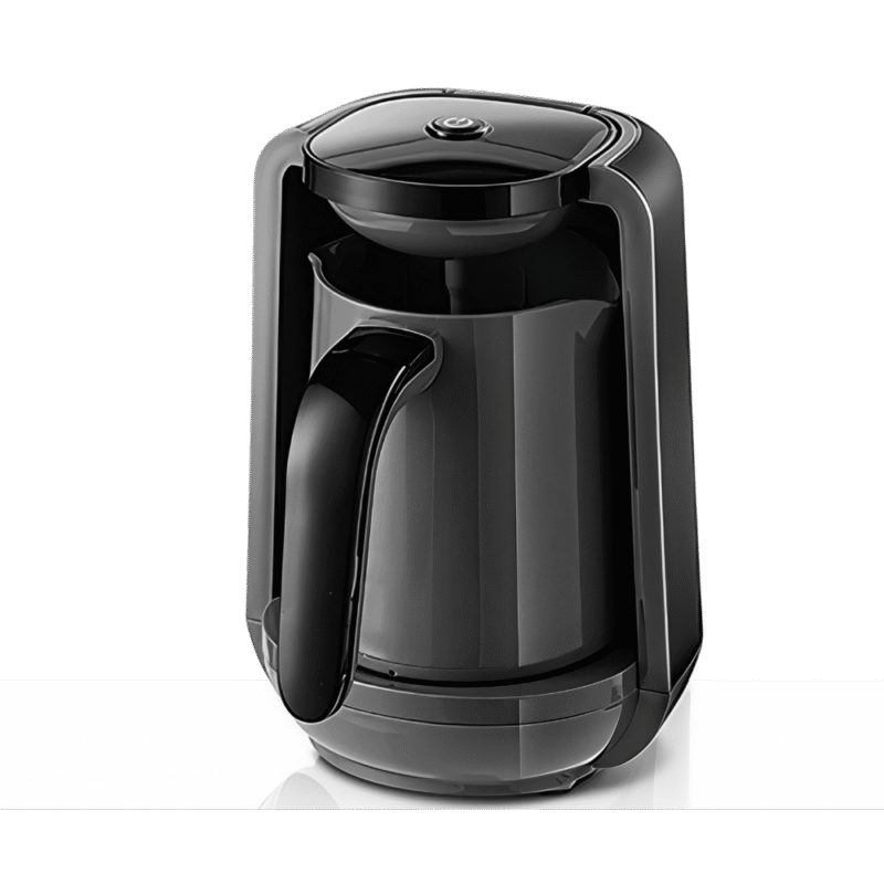 محضرة قهوة تركي لون أسود × رصاصي – تحضير سريع – موديل E03423