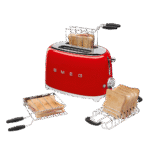 محمصة خبز سميغ شريحتان 950 وات – لون أحمر – تصميم ريترو خمسينيات – موديل TSF01RDEU