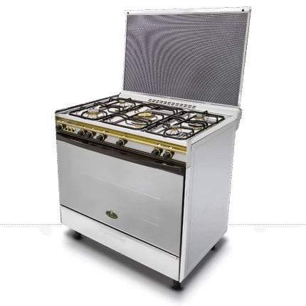 بوتاجاز غاز كريازي ستانلس ستيل 5 شعلات 90×60 سوبر ألوان – موديل 8900W