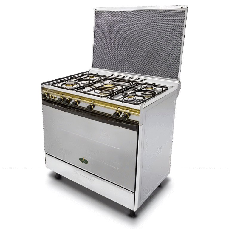 بوتاجاز غاز كريازي ستانلس ستيل 5 شعلات 90×60 سوبر ألوان – موديل 8900W