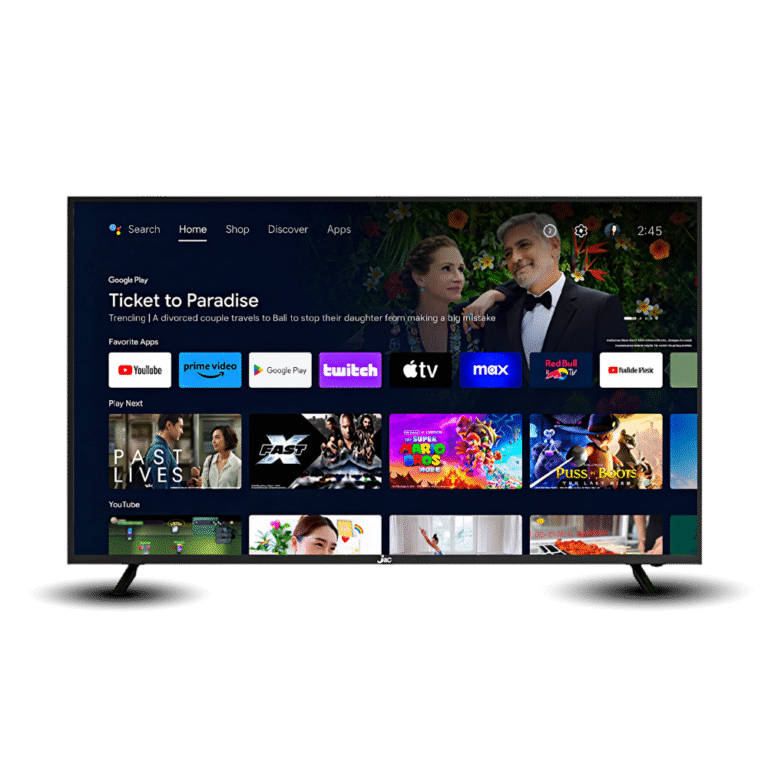 تلفزيون جاك ليد سمارت 55 بوصة 4K UHD مع ريسيفر مدمج – أسود – موديل 55JB832