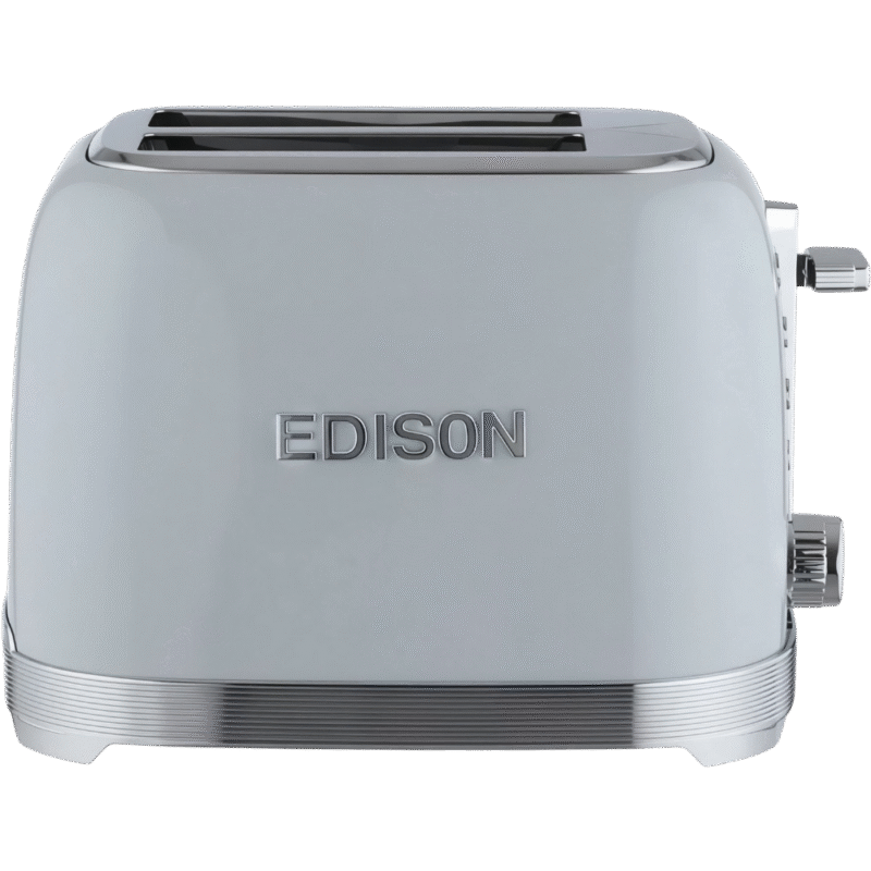 حماصة خبز إديسون شريحتين 750–850 واط 6 مستويات تحميص لون رمادي – TS212/GR